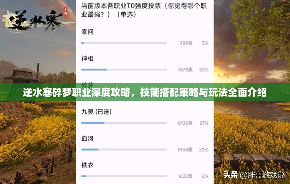 逆水寒碎梦职业深度攻略，技能搭配策略与玩法全面介绍