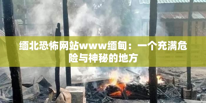 缅北恐怖网站www缅甸：一个充满危险与神秘的地方