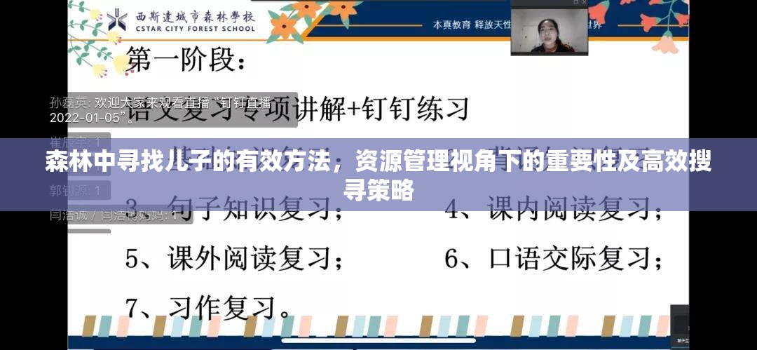 森林中寻找儿子的有效方法，资源管理视角下的重要性及高效搜寻策略