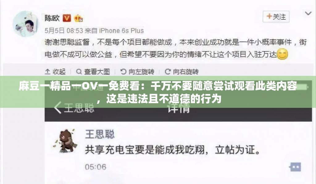 麻豆一精品一OV一免费看：千万不要随意尝试观看此类内容，这是违法且不道德的行为