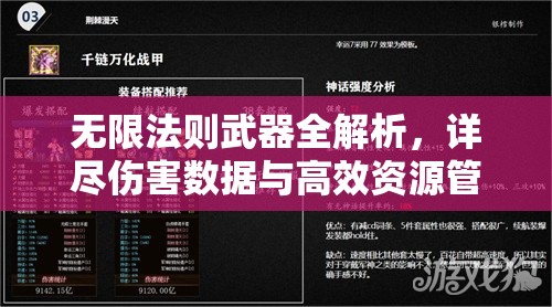 无限法则武器全解析，详尽伤害数据与高效资源管理指南