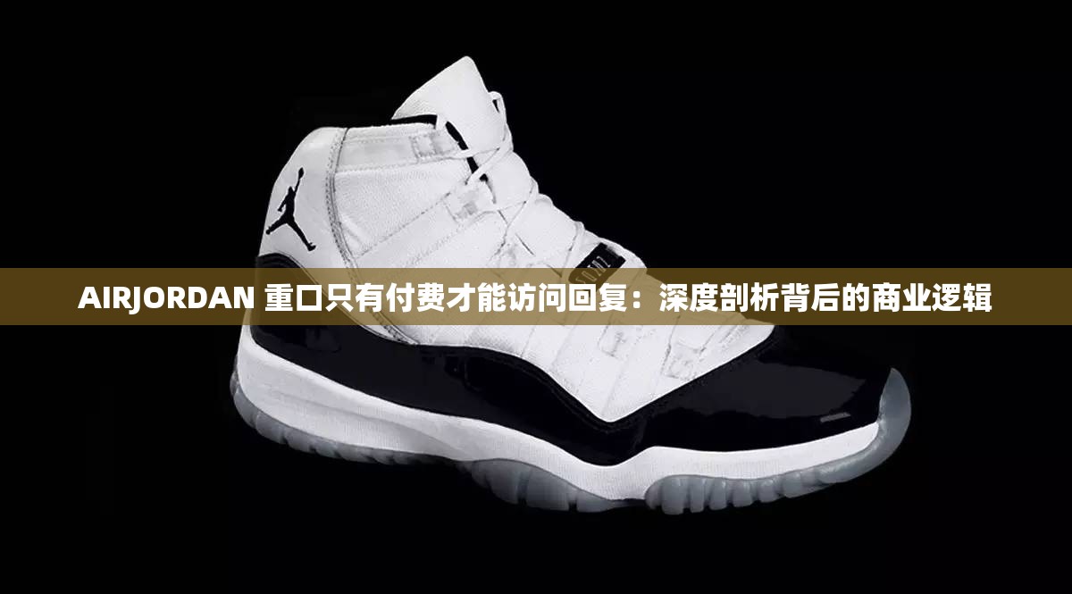 AIRJORDAN 重口只有付费才能访问回复：深度剖析背后的商业逻辑