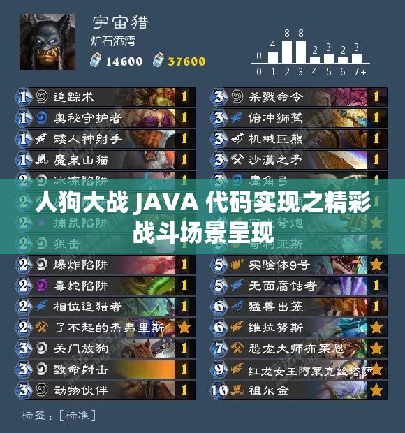 人狗大战 JAVA 代码实现之精彩战斗场景呈现