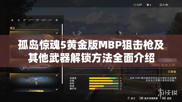 孤岛惊魂5黄金版MBP狙击枪及其他武器解锁方法全面介绍