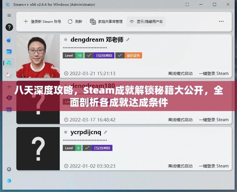 八天深度攻略，Steam成就解锁秘籍大公开，全面剖析各成就达成条件