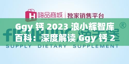 Ggy 钙 2023 浪小辉智库百科：深度解读 Ggy 钙 2023 浪小辉的背后故事