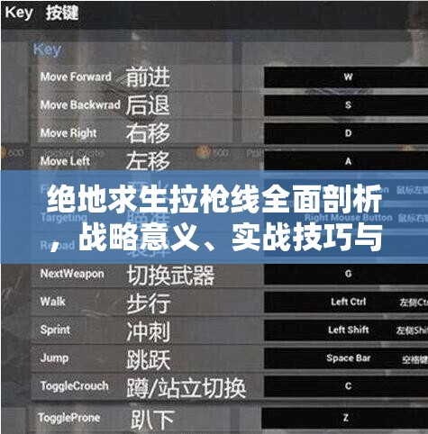 绝地求生拉枪线全面剖析，战略意义、实战技巧与高效资源管理策略