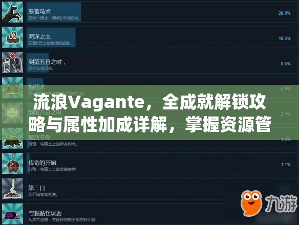 流浪Vagante，全成就解锁攻略与属性加成详解，掌握资源管理的终极艺术