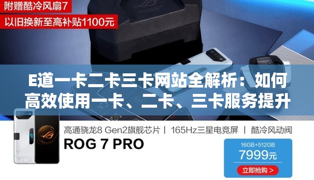 E道一卡二卡三卡网站全解析：如何高效使用一卡、二卡、三卡服务提升用户体验？