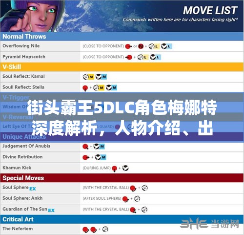 街头霸王5DLC角色梅娜特深度解析，人物介绍、出招表管理及应用策略