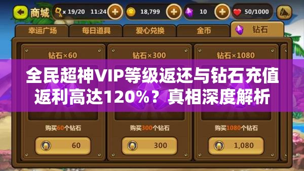 全民超神VIP等级返还与钻石充值返利高达120%？真相深度解析