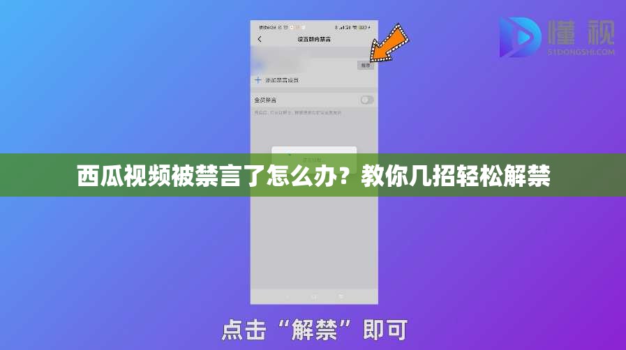 西瓜视频被禁言了怎么办？教你几招轻松解禁