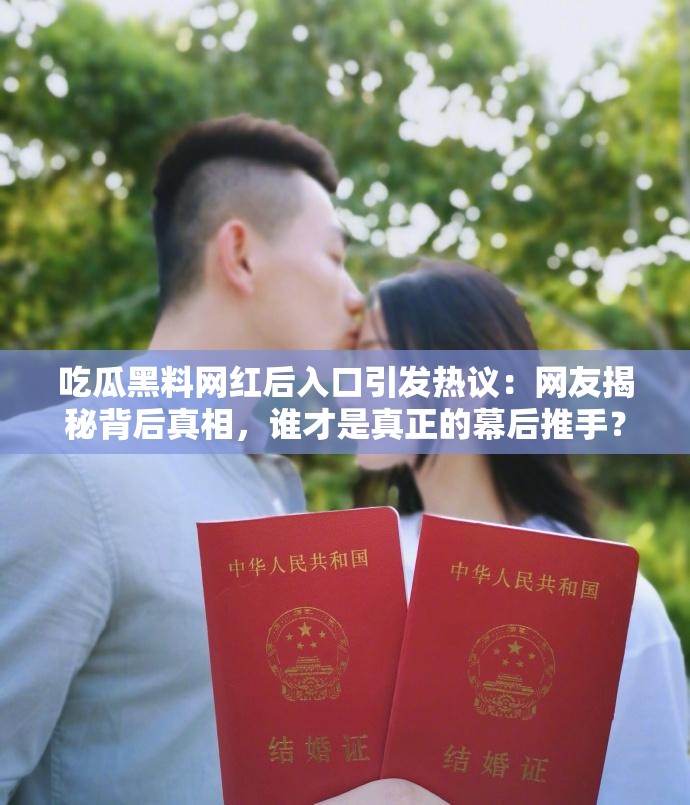 吃瓜黑料网红后入口引发热议：网友揭秘背后真相，谁才是真正的幕后推手？