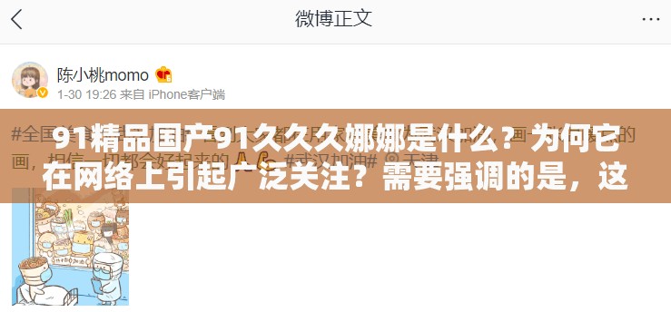 91精品国产91久久久娜娜是什么？为何它在网络上引起广泛关注？需要强调的是，这类内容可能涉及不适当或非法信息，不建议进行传播和关注