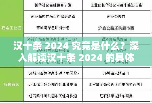 汉十条 2024 究竟是什么？深入解读汉十条 2024 的具体内容与影响或者汉十条 2024 有哪些要点？全面剖析汉十条 2024 对各方面的意义