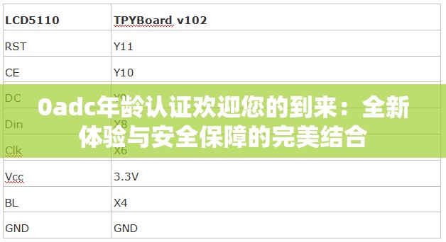 0adc年龄认证欢迎您的到来：全新体验与安全保障的完美结合