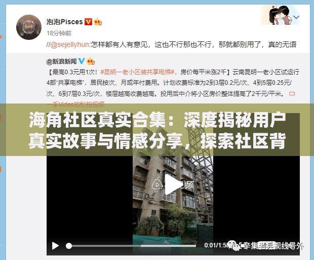 海角社区真实合集：深度揭秘用户真实故事与情感分享，探索社区背后的温暖与力量