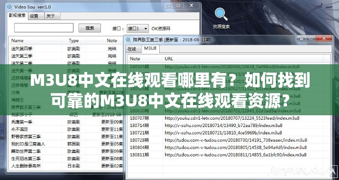 M3U8中文在线观看哪里有？如何找到可靠的M3U8中文在线观看资源？
