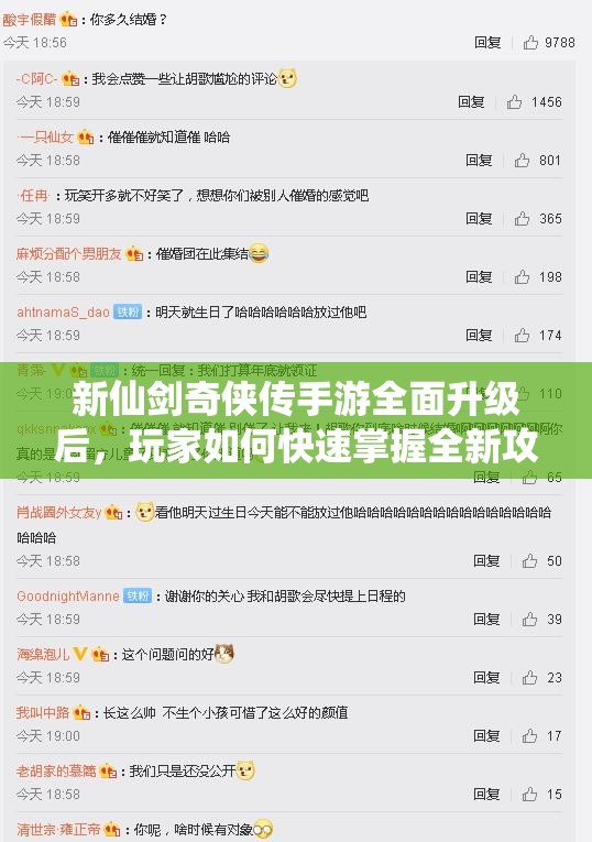 新仙剑奇侠传手游全面升级后，玩家如何快速掌握全新攻略？