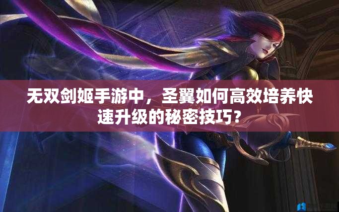 无双剑姬手游中，圣翼如何高效培养快速升级的秘密技巧？